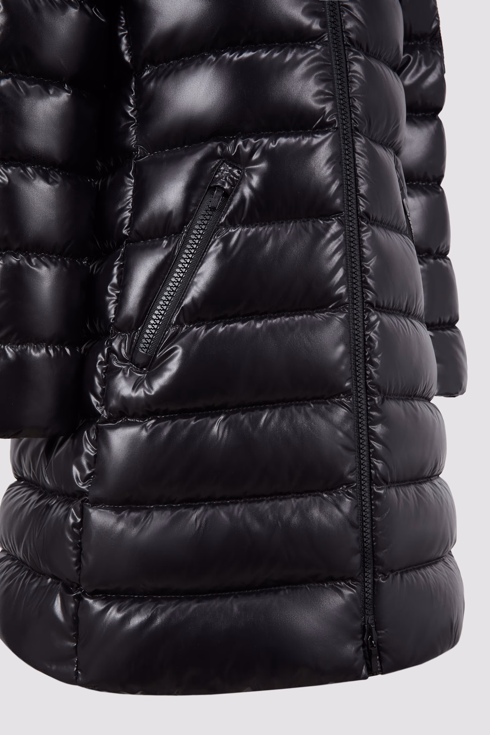 Plumífero largo Moka Niña Negro Moncler 3